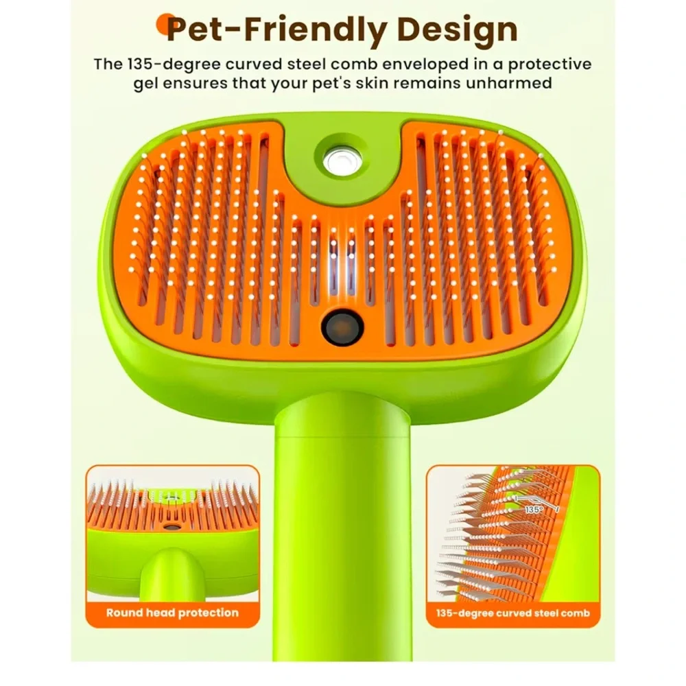 3 in 1 Steam Pet Grooming Brush